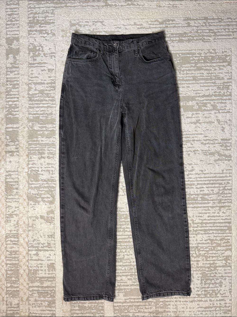COLLUSION Women’s Black High-Waist Straight Jeans - 28x32"